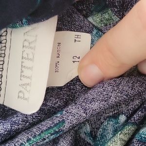 Vintage floral knee length skirt